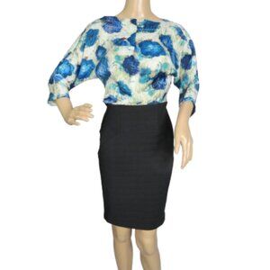 Rachel Roy Blue Floral Pencil Dress
